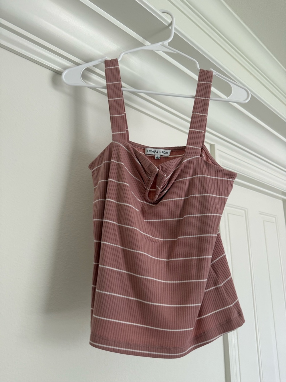 Heartloom Dusty Mauve Stripe Ribbed Tank